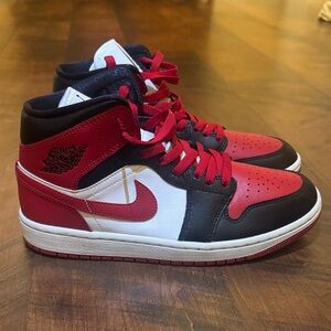 Jordan Red, Black, and White High-Top Sneakers